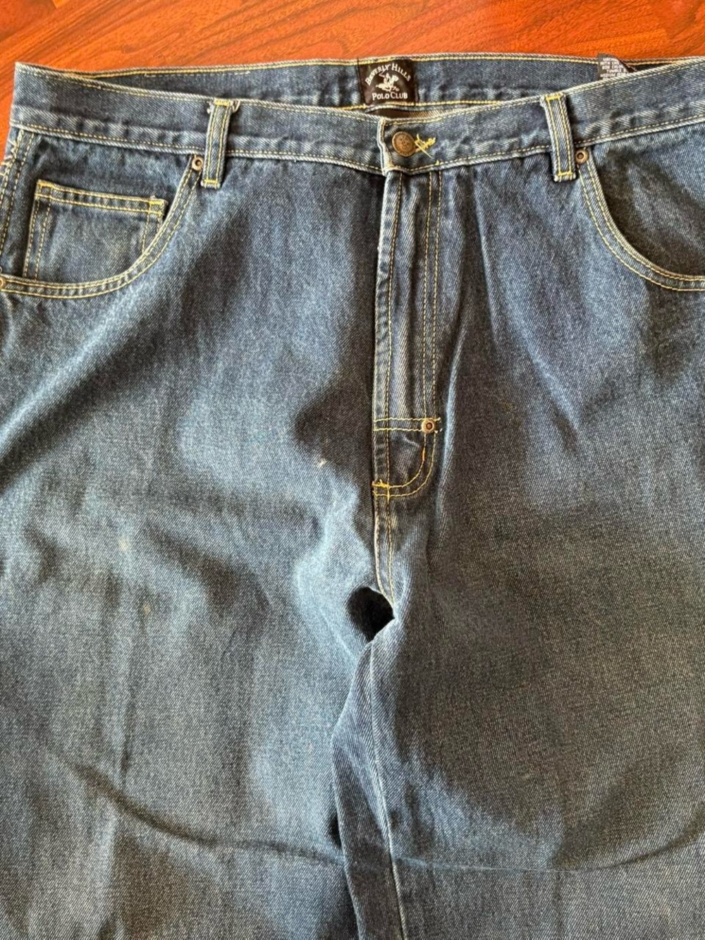 Beverly Hills Polo Club Men’s Relaxed Blue Denim Jeans - Picture 7 of 9